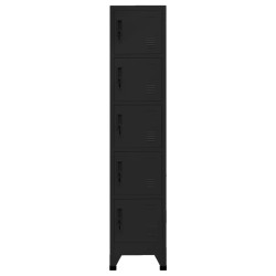 vidaXL Taquilla de acero negro 38x40x180 cm