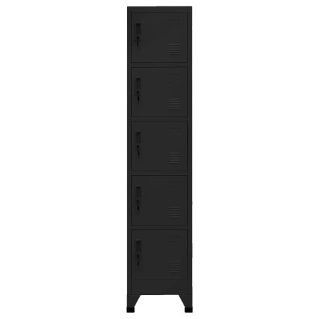 vidaXL Taquilla de acero negro 38x40x180 cm