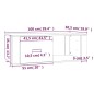 vidaXL Mesa de centro madera contrachapada blanco brillo 100x50,5x35cm vidaXL Mesa de centro madera contrachapada blanco brillo 100x50,5x35cm