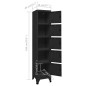 vidaXL Taquilla de acero negro 38x40x180 cm vidaXL Taquilla de acero negro 38x40x180 cm