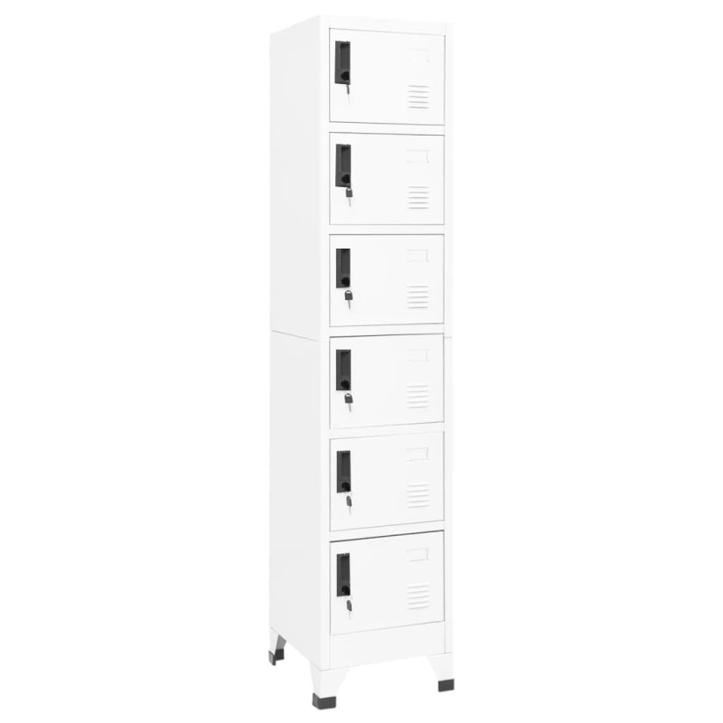 vidaXL Taquilla de acero blanco 38x40x180 cm vidaXL Taquilla de acero blanco 38x40x180 cm