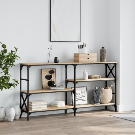 vidaXL Mesa consola madera de ingeniería roble Sonoma 150x29x76,5 cm