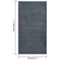 vidaXL Alfombra de pelo corto gris antracita 80x150 cm vidaXL Alfombra de pelo corto gris antracita 80x150 cm