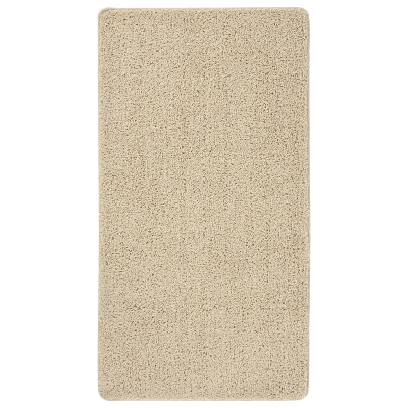 vidaXL Alfombra peluda antideslizante color crema 80x150 cm vidaXL Alfombra peluda antideslizante color crema 80x150 cm