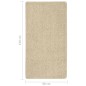 vidaXL Alfombra peluda antideslizante color crema 80x150 cm vidaXL Alfombra peluda antideslizante color crema 80x150 cm