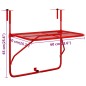 vidaXL Mesa de balcón acero dorado 60x40 cm vidaXL Mesa de balcón acero dorado 60x40 cm