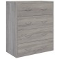 vidaXL Aparador con 4 cajones gris Sonoma 60x30,5x71 cm vidaXL Aparador con 4 cajones gris Sonoma 60x30,5x71 cm