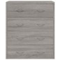 vidaXL Aparador con 4 cajones gris Sonoma 60x30,5x71 cm vidaXL Aparador con 4 cajones gris Sonoma 60x30,5x71 cm