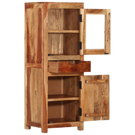 vidaXL Aparador alto de madera maciza de acacia 40x34x110 cm
