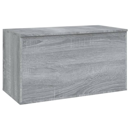 vidaXL Baúl de almacenaje madera contrachapada gris Sonoma 84x42x46 cm