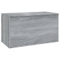 vidaXL Baúl de almacenaje madera contrachapada gris Sonoma 84x42x46 cm vidaXL Baúl de almacenaje madera contrachapada gris Sonoma 84x42x46 cm