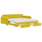 vidaXL Sofá cama nido con cajones terciopelo amarillo 100x200 cm vidaXL Sofá cama nido con cajones terciopelo amarillo 100x200 cm