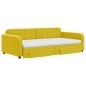 vidaXL Sofá cama nido con cajones terciopelo amarillo 100x200 cm vidaXL Sofá cama nido con cajones terciopelo amarillo 100x200 cm