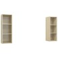 vidaXL Muebles de salón de pared 2 pzas madera ingeniería roble Sonoma