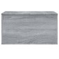 vidaXL Baúl de almacenaje madera contrachapada gris Sonoma 84x42x46 cm vidaXL Baúl de almacenaje madera contrachapada gris Sonoma 84x42x46 cm