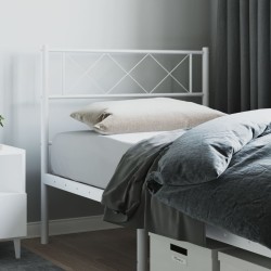 vidaXL Cabecero de metal blanco 90 cm