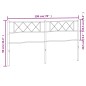 vidaXL Cabecero de metal blanco 193 cm vidaXL Cabecero de metal blanco 193 cm