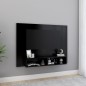 vidaXL Mueble de TV de pared madera contrachapada negro 120x23,5x90 cm