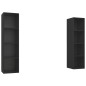 vidaXL Muebles de salón de pared 2 piezas madera de ingeniería negro