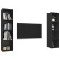 vidaXL Muebles de salón de pared 2 piezas madera de ingeniería negro