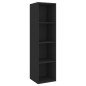 vidaXL Muebles de salón de pared 2 piezas madera de ingeniería negro