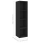 vidaXL Muebles de salón de pared 2 piezas madera de ingeniería negro