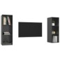 vidaXL Muebles de salón de pared 2 pzas madera ingeniería gris brillo vidaXL Muebles de salón de pared 2 pzas madera ingeniería gris brillo