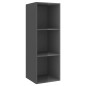 vidaXL Muebles de salón de pared 2 pzas madera ingeniería gris brillo vidaXL Muebles de salón de pared 2 pzas madera ingeniería gris brillo