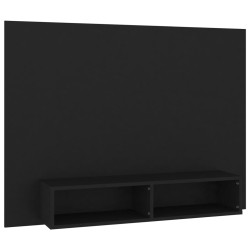 vidaXL Mueble de TV de pared madera contrachapada negro 120x23,5x90 cm
