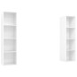 vidaXL Muebles de salón de pared 2 pzs madera ingeniería blanco brillo vidaXL Muebles de salón de pared 2 pzs madera ingeniería blanco brillo