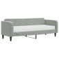 vidaXL Sofá cama con colchón terciopelo gris claro 80x200 cm vidaXL Sofá cama con colchón terciopelo gris claro 80x200 cm