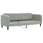 vidaXL Sofá cama con colchón terciopelo gris claro 80x200 cm vidaXL Sofá cama con colchón terciopelo gris claro 80x200 cm