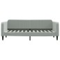 vidaXL Sofá cama con colchón terciopelo gris claro 80x200 cm vidaXL Sofá cama con colchón terciopelo gris claro 80x200 cm