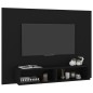 vidaXL Mueble de TV de pared madera contrachapada negro 120x23,5x90 cm