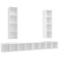 vidaXL Muebles de salón de pared 4 piezas madera de ingeniería blanco