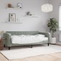 vidaXL Sofá cama con colchón terciopelo gris claro 90x200 cm vidaXL Sofá cama con colchón terciopelo gris claro 90x200 cm