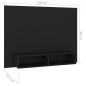 vidaXL Mueble de TV de pared madera contrachapada negro 120x23,5x90 cm