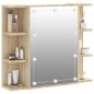 vidaXL Mueble con espejo y luces LED roble Sonoma 70x16,5x60 cm vidaXL Mueble con espejo y luces LED roble Sonoma 70x16,5x60 cm