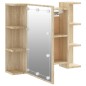 vidaXL Mueble con espejo y luces LED roble Sonoma 70x16,5x60 cm vidaXL Mueble con espejo y luces LED roble Sonoma 70x16,5x60 cm