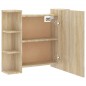 vidaXL Mueble con espejo y luces LED roble Sonoma 70x16,5x60 cm vidaXL Mueble con espejo y luces LED roble Sonoma 70x16,5x60 cm