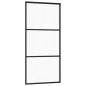 vidaXL Puerta corredera ESG vidrio y aluminio negra 90x205 cm vidaXL Puerta corredera ESG vidrio y aluminio negra 90x205 cm