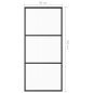 vidaXL Puerta corredera ESG vidrio y aluminio negra 90x205 cm vidaXL Puerta corredera ESG vidrio y aluminio negra 90x205 cm