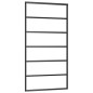 vidaXL Puerta corredera ESG vidrio y aluminio negra 102x205 cm vidaXL Puerta corredera ESG vidrio y aluminio negra 102x205 cm