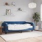 vidaXL Sofá cama con colchón terciopelo azul 100x200 cm vidaXL Sofá cama con colchón terciopelo azul 100x200 cm