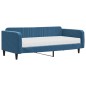 vidaXL Sofá cama con colchón terciopelo azul 100x200 cm vidaXL Sofá cama con colchón terciopelo azul 100x200 cm