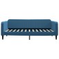 vidaXL Sofá cama con colchón terciopelo azul 100x200 cm vidaXL Sofá cama con colchón terciopelo azul 100x200 cm