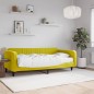 vidaXL Sofá cama con colchón terciopelo amarillo 100x200 cm vidaXL Sofá cama con colchón terciopelo amarillo 100x200 cm