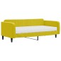 vidaXL Sofá cama con colchón terciopelo amarillo 100x200 cm vidaXL Sofá cama con colchón terciopelo amarillo 100x200 cm