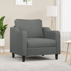 vidaXL Sillón de tela gris oscuro 60 cm