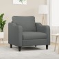 vidaXL Sillón de tela gris oscuro 60 cm